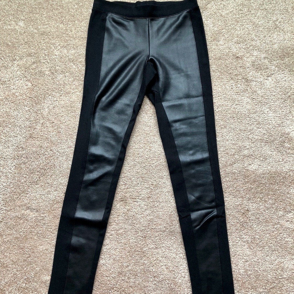 Leggings with faux leather from Express